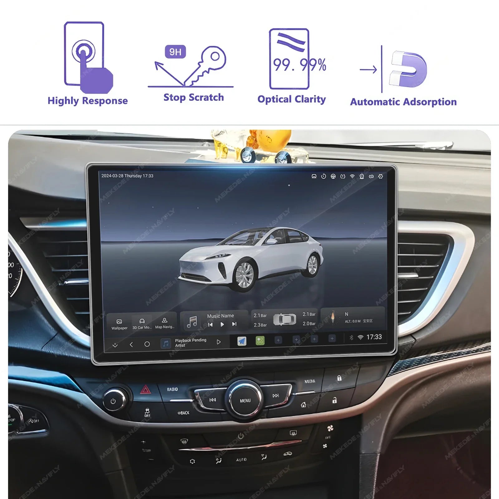 Protector Film Sticker for 11.5 / 13 Inch Car Radio Multimedia Video Player Navigation GPS Display LCD Screen Glass Protective