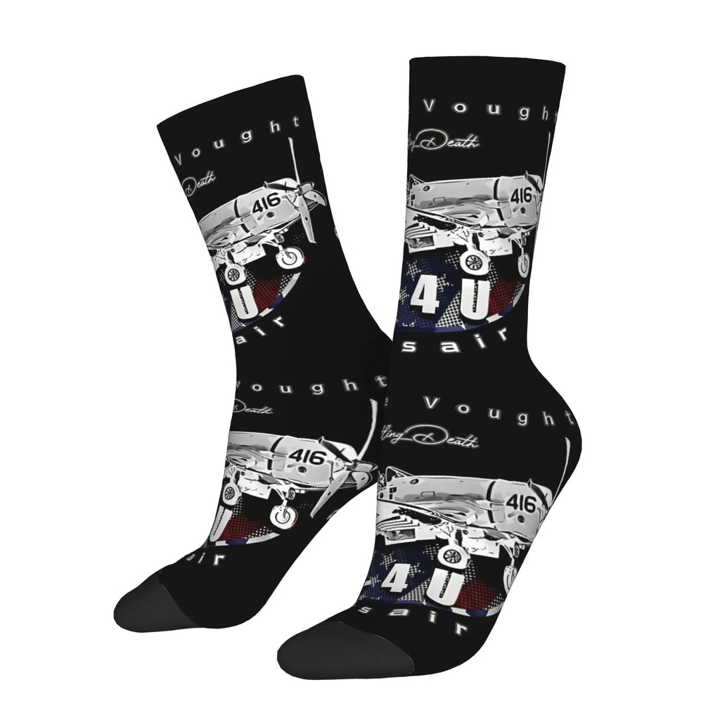 Flying Fortress  Socks  Male Mens Women Winter Stockings Polyester