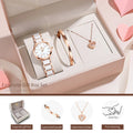 OLEVS Women Watch 5877 Luxury Elegant Quartz Watch Waterproof Luminous Ceramic Strap Ladies Watch Bracelet Set Gift Box Reloj