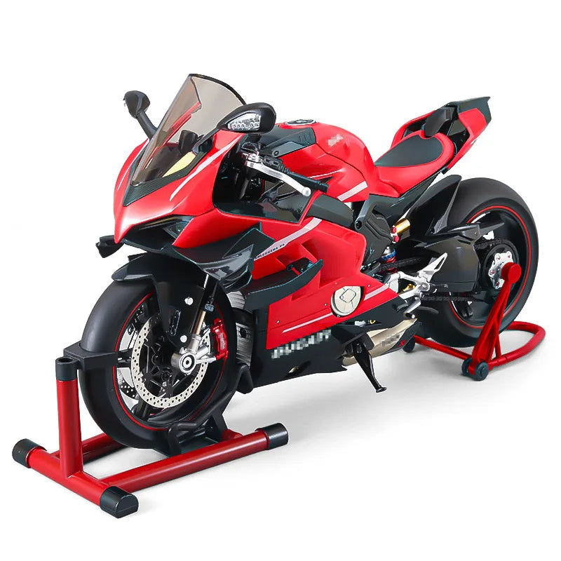 XLG 1:7 Ducati Panigale V4S Motorcycle Model - Alloy Die-Cast with Smoke Effect & Light/Sound Official Licensed Collector‘s Gift