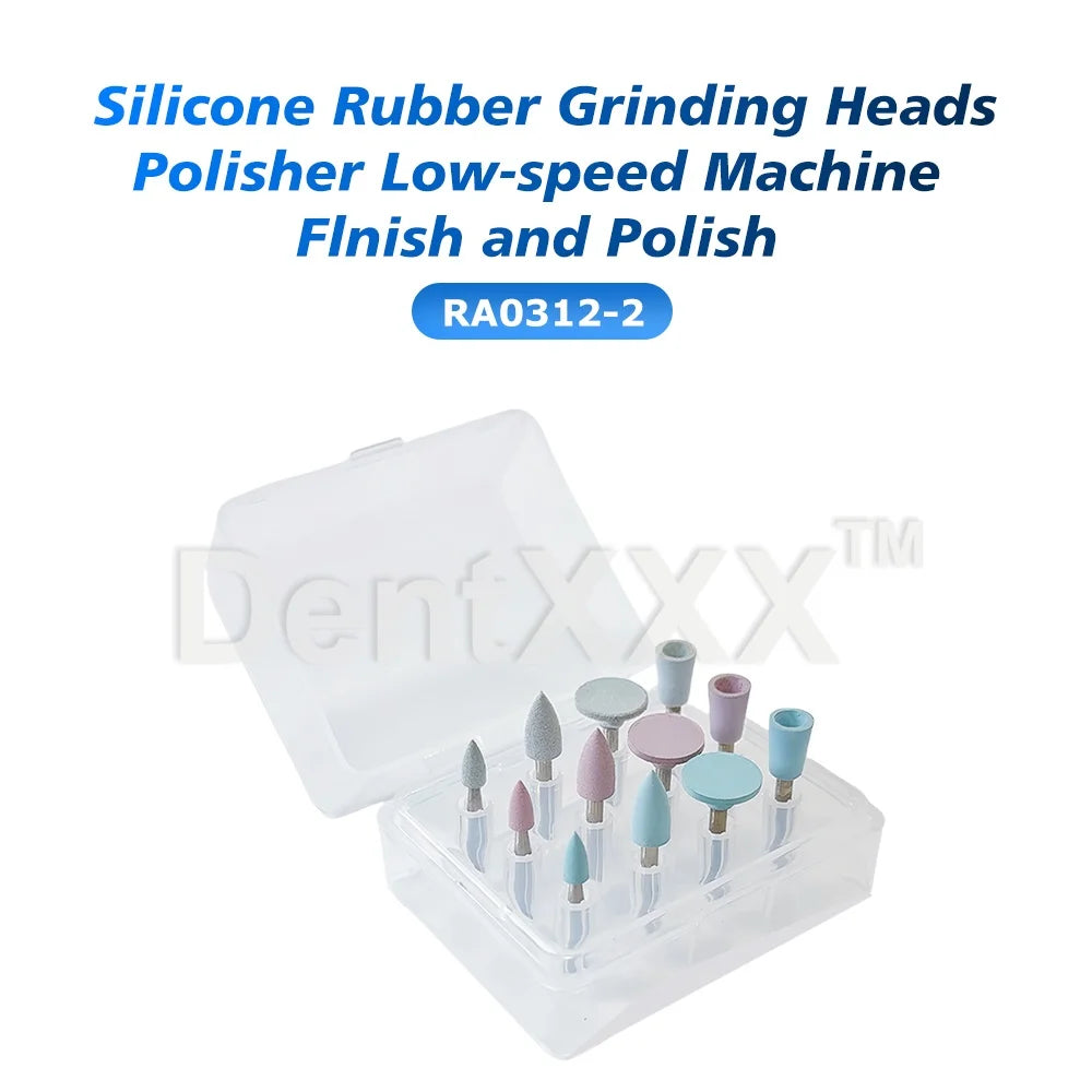 12Pcs Silicone Polishing Rubber Grinding Heads for Low-Speed Polishing