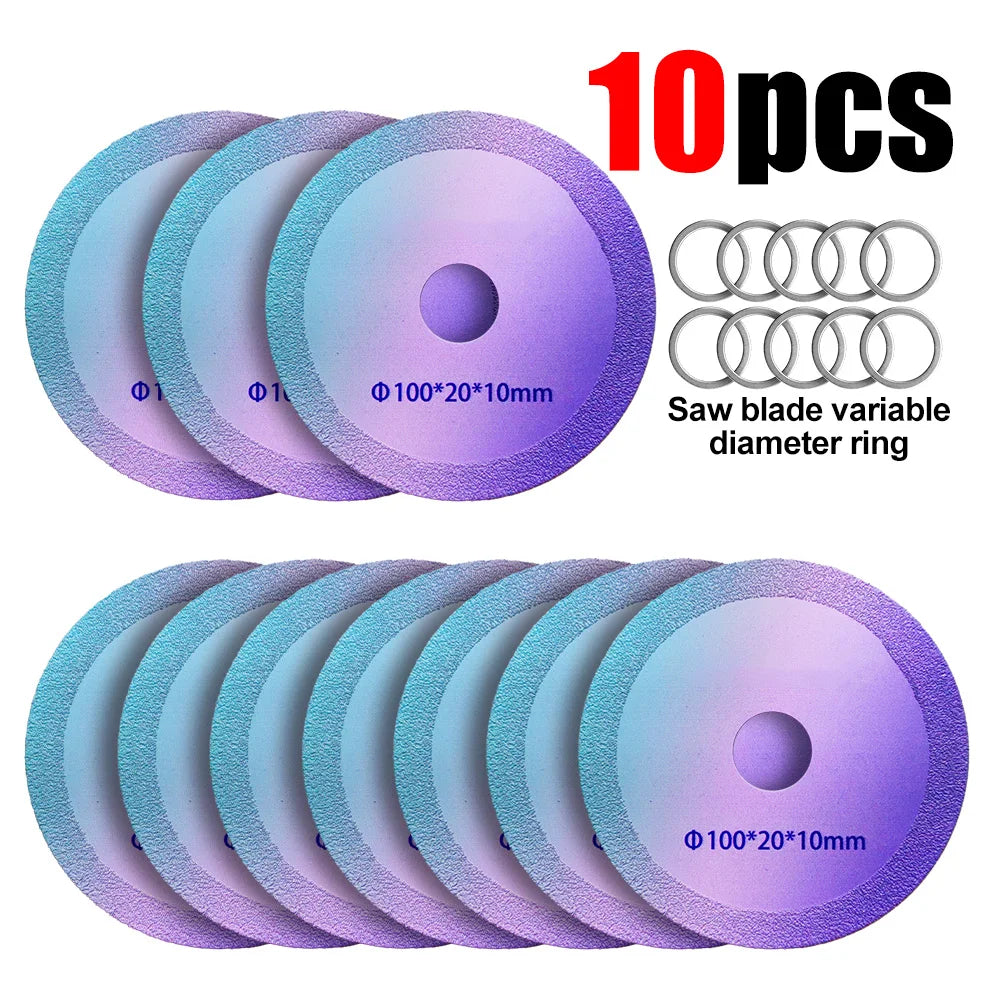 1-10pcs Ultra-Thin 100mm Diamond Saw Blade, for Tile Glass Marble Polishing, Fits Angle Grinder