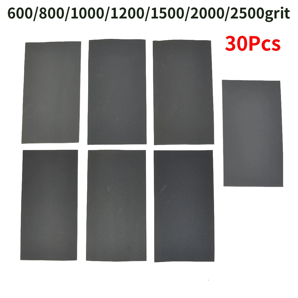 70pcs Wet/Dry Sandpaper 600 800 1000 1200 1500 2000 2500 Grit Waterproof Sandpaper for Automotive Sanding Wood Furniture