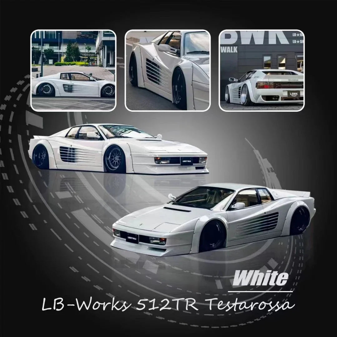 Star In Stock 1:64 LBWK 512 TR Testarossa Diecast Diorama Car Model Collection Miniature Toys