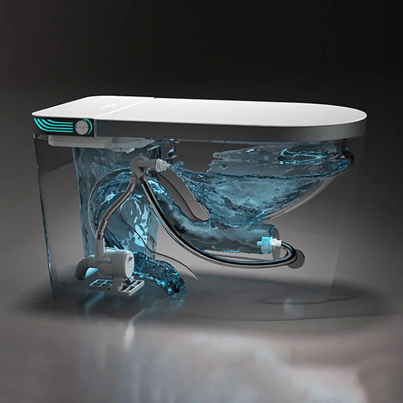 Sensor Bathroom Intelligent Heated Smart Toilet Ceramic S Trap Siphonic Toilet Commodes Smart Toilet Intelligent