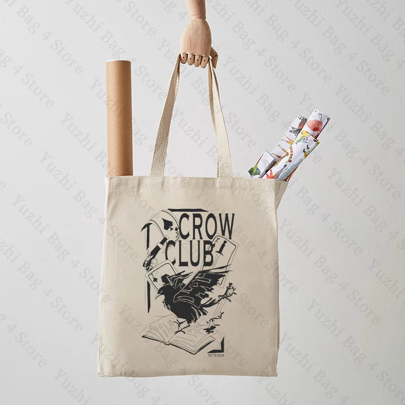 Crow Club Pattern Canvas Hand Luggage Six of Crows Luggage Ketterdam Hand Luggage Grishaverse Aesthetic Bag