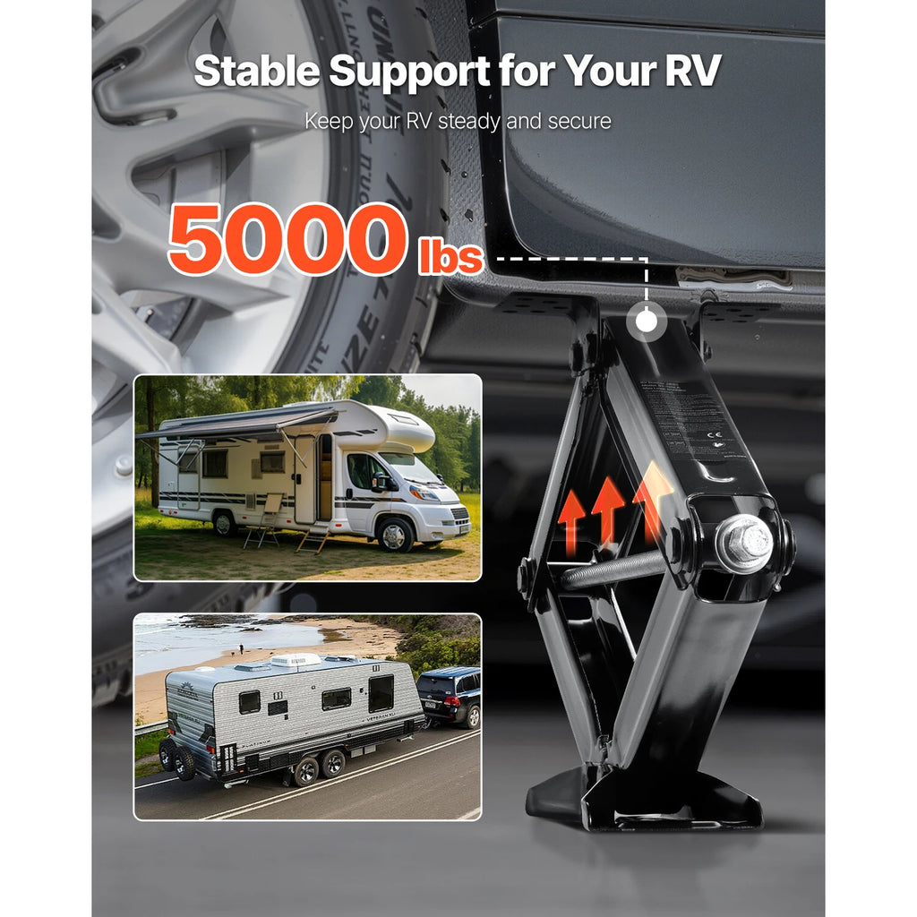 SucceBuy 5000/6500/9000lbs RV Scissor Jacks 2/4 PCS RV Stabilizer Leveling Scissor Jacks Heavy Duty Stabilizer Jack Fit for RVs