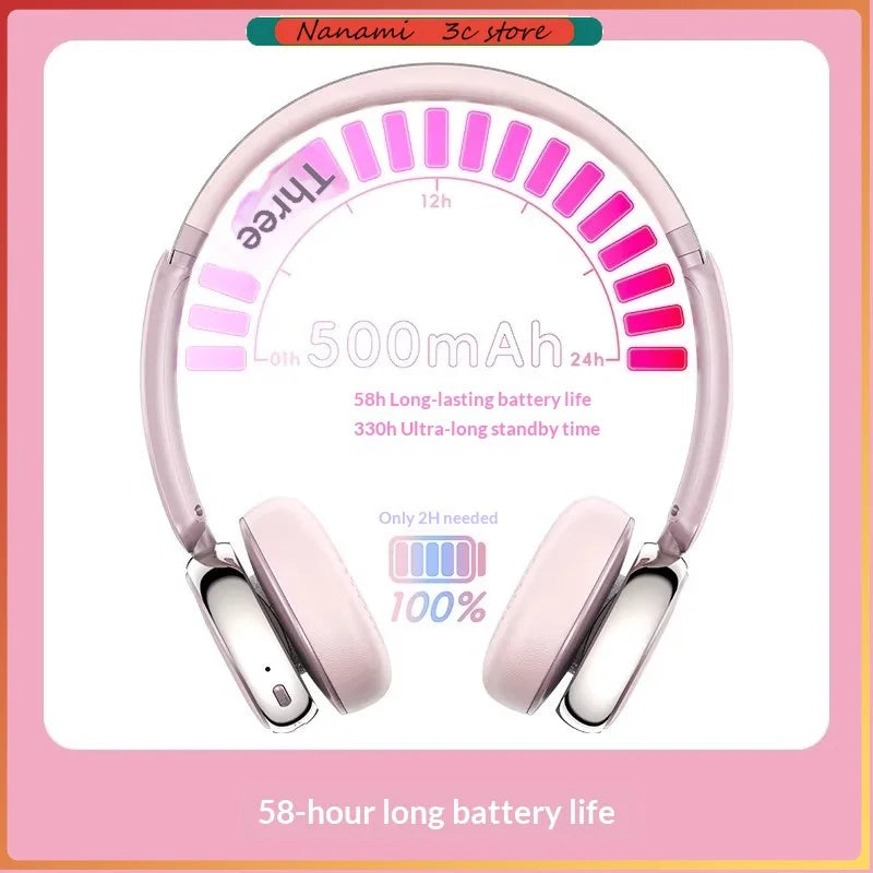FiiO SnowSky Anytime Headphones On-Ear ANC Bluetooth Headphone Long Battery Life Low Delay Retro Wireless Earphones