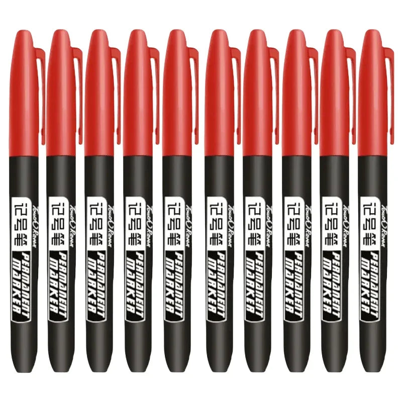 6-20PCs/Set Permanent Marker Pen Fine Point Waterproof Markers Thin Nib Crude Nib Black Blue Red Ink 1.5mm Fine Color Marker Pens