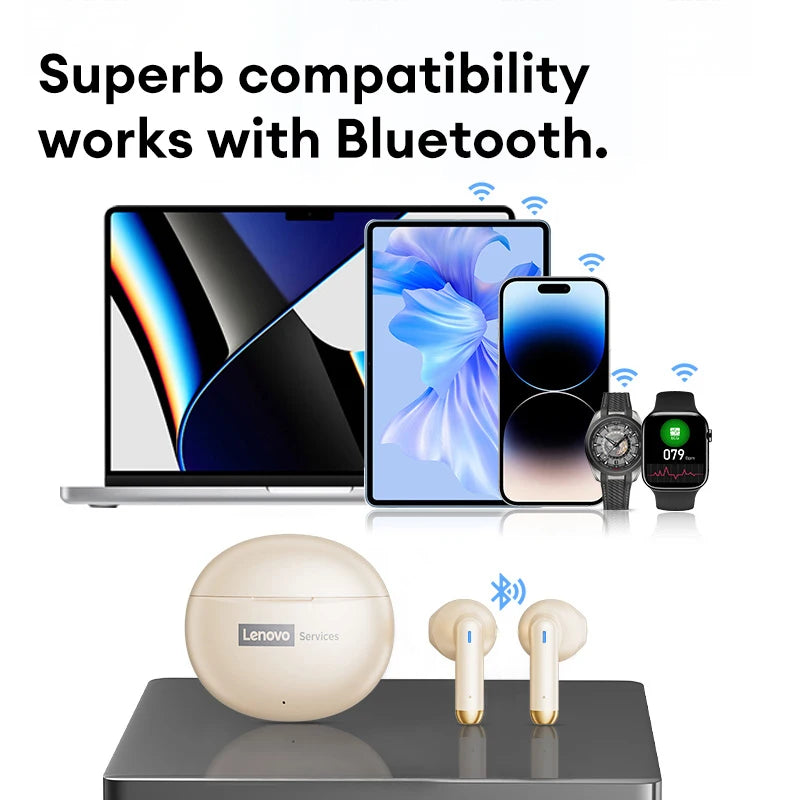 Lenovo LES-102 Ear Clip Wireless Bluetooth Earphones Open Ears Earbuds Lightweight 0.06s Low Latency Music Headset Waterproof