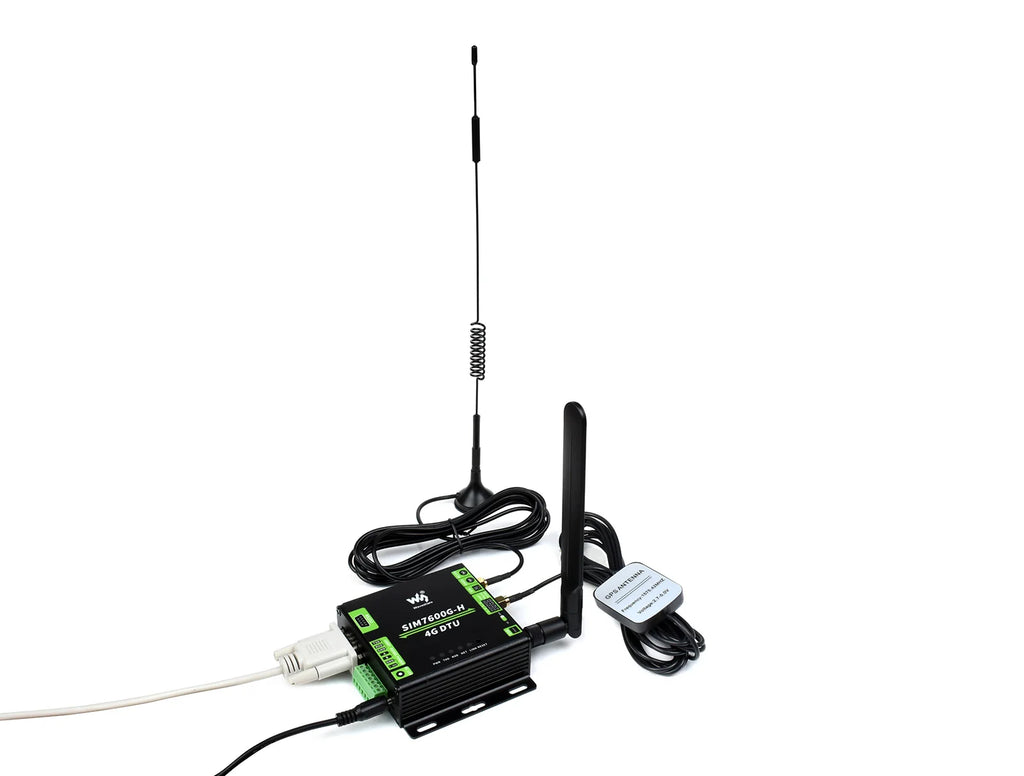 Waveshare Industrial Grade SIM7600G-H 4G DTU, USB UART/RS232/RS485 Multi Interfaces Communication, LTE Global Band Support