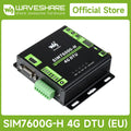 Waveshare Industrial Grade SIM7600G-H 4G DTU, USB UART/RS232/RS485 Multi Interfaces Communication, LTE Global Band Support