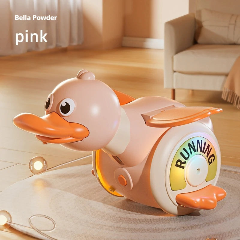 Electric Rotating Foraging Duck Toy Usb Rechargeable Crawling Training For Baby Toddler Early Development Parent Interactive Toy