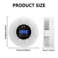 Smoke and CO Alarm with LCD Display 2 in 1 Fire Alarm Smoke Detector Powered by Battery for Home Office RV Hotel
