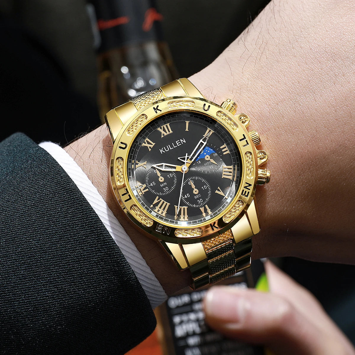 1PC Surprise Mystery Watch Blind Box-Luxury Large Dial Mens Quartz Watch Fashion Men Business Wristwatches Reloj Hombre