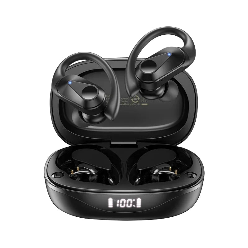 Choice AOC Sports Wireless Bluetooth 6.0 Earphones Waterproof LED Battery Display Gaming Low Latency LP75