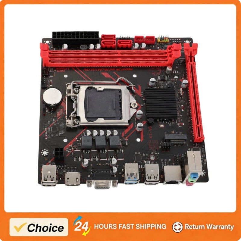 Computer Motherboard for Replacement 2xDDR3 Serial ATA 2.0x3 16GB Supports Extended PCIE2.0 6Gbps ITX Computer Motherboard