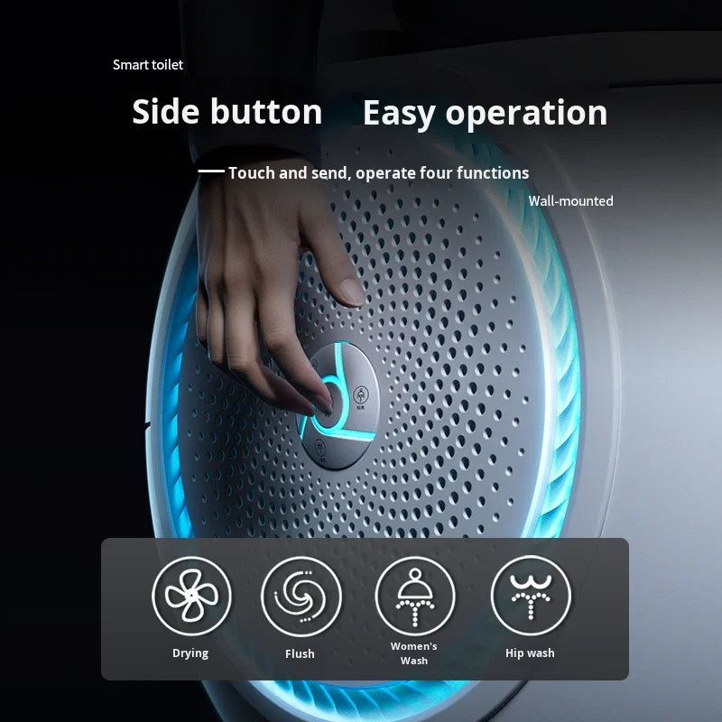 MYN Integrated Future Egg-shaped Music Smart Toilet Waterproof Voice Control Remote Floor Mounted Ceramic 3-Year Warranty P-trap
