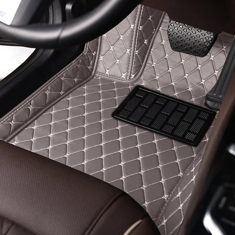 Car Mats For Peugeot 3008 P84 2017~2023 Leather Floor Mat Carpets Protective Pad Rugs Interior Parts Car 2018 2019 automotive tr
