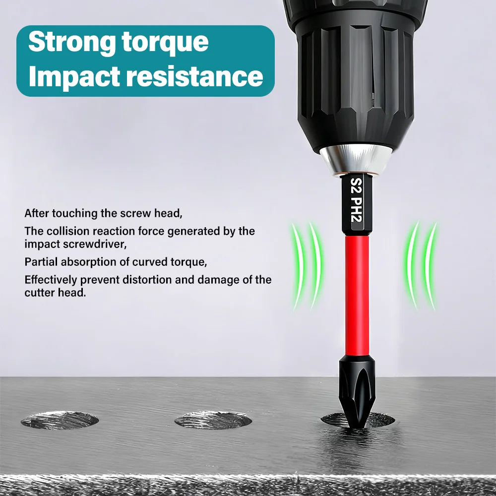 35Pcs Magnetic Screwdriver Bit Set S2 Steel Impact Driver Nut Sockets Anti-Slip High Hardness Tips with Portable Storage Case