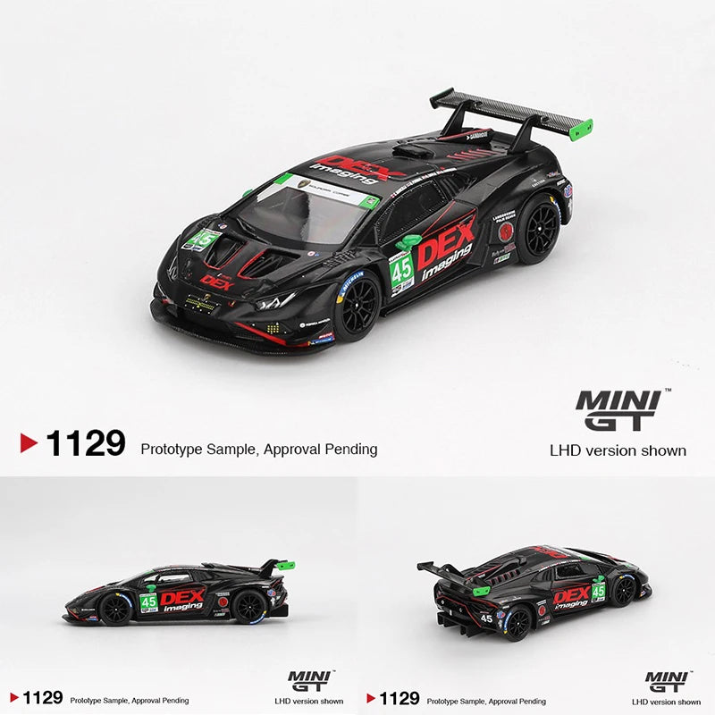 PreSale MINIGT 1129 1:64 Lamborghini Huracan GT3 EVO2 #45 DEX Imaging 2024 IMSA Daytona 24 Hrs Diecast Car Model Collection Toys