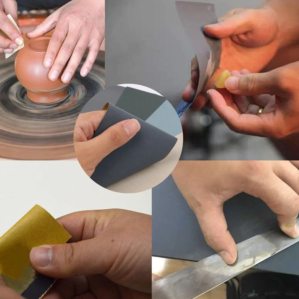 5pc Sandpaper Sanding Paper Wet/Dry Abrasive SandPaper 9cm For Wood Metal Polishing Abrasive Tool 2000 2500 3000 5000 7000Grit