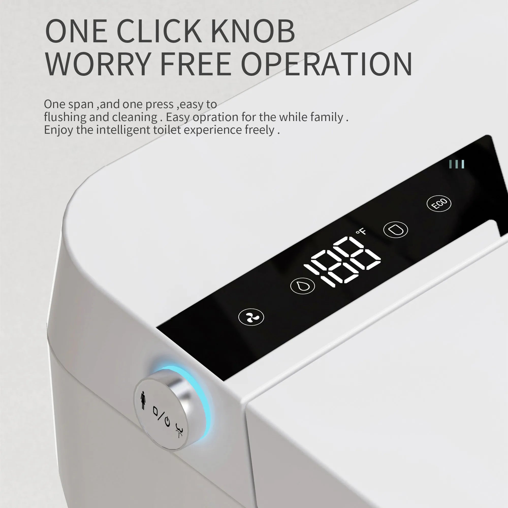 Smart Toilet-Heated Seat Dual-Flush Remote Included Night Light P-trap Radar Sensor Auto Flush Modern New Model Factory Supply