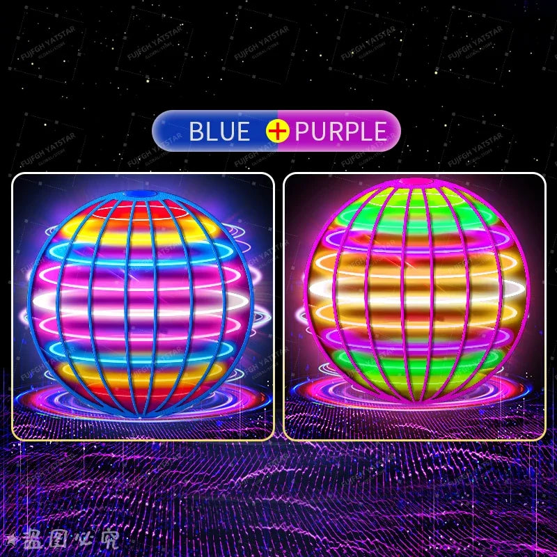 Flying ball, automatic spinning ball, dazzling LED lights, magic levitation, fan, UFO flying machine, toy, gift, game, sports ball