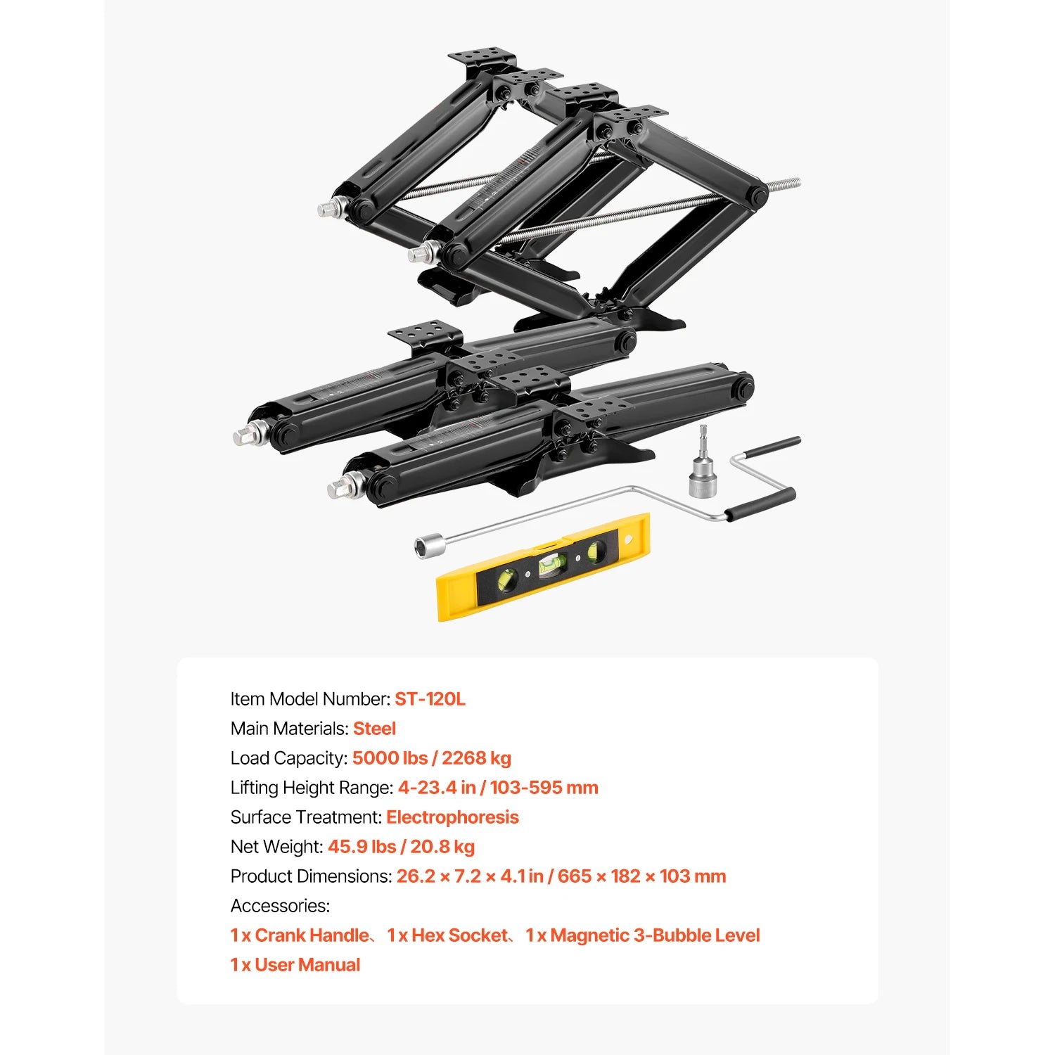 SucceBuy 5000/6500/9000lbs RV Scissor Jacks 2/4 PCS RV Stabilizer Leveling Scissor Jacks Heavy Duty Stabilizer Jack Fit for RVs