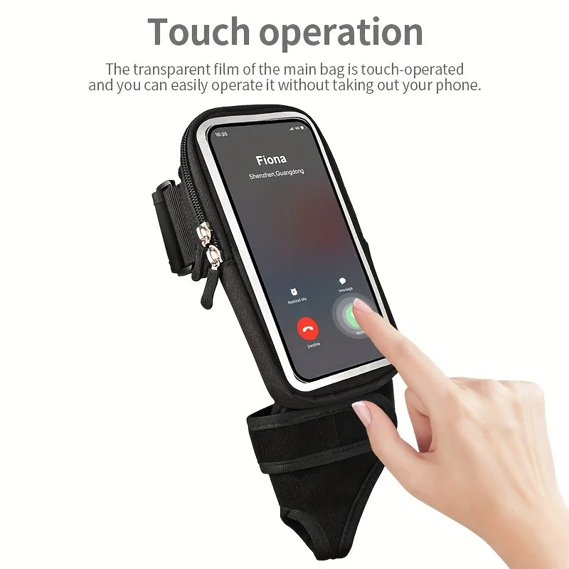HAISSKY Touch Screen Running Bags For iPhone 17 16 15 14 13 Pro Max 16 Plus 17Air 16E Xiaomi Samsung Cycling Fitness Wrist Pouch