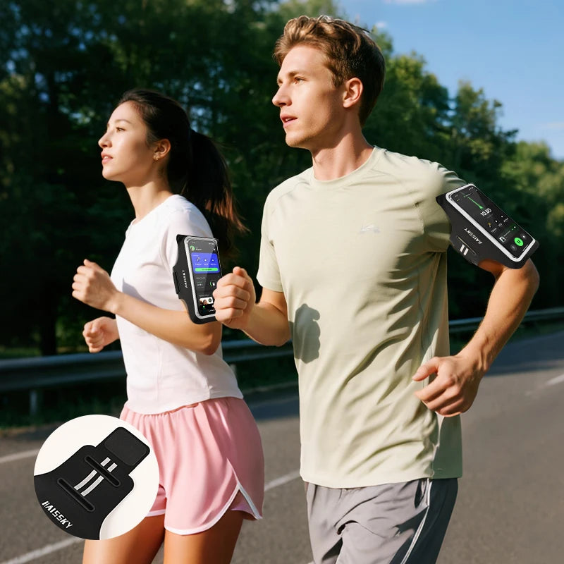 HAISSKY Ultra-thin Running Bags Men Women Outdoor Sports Back View Armband Pouch For iPhone 17 16 Pro Max 17 Air Plus Samsung LG
