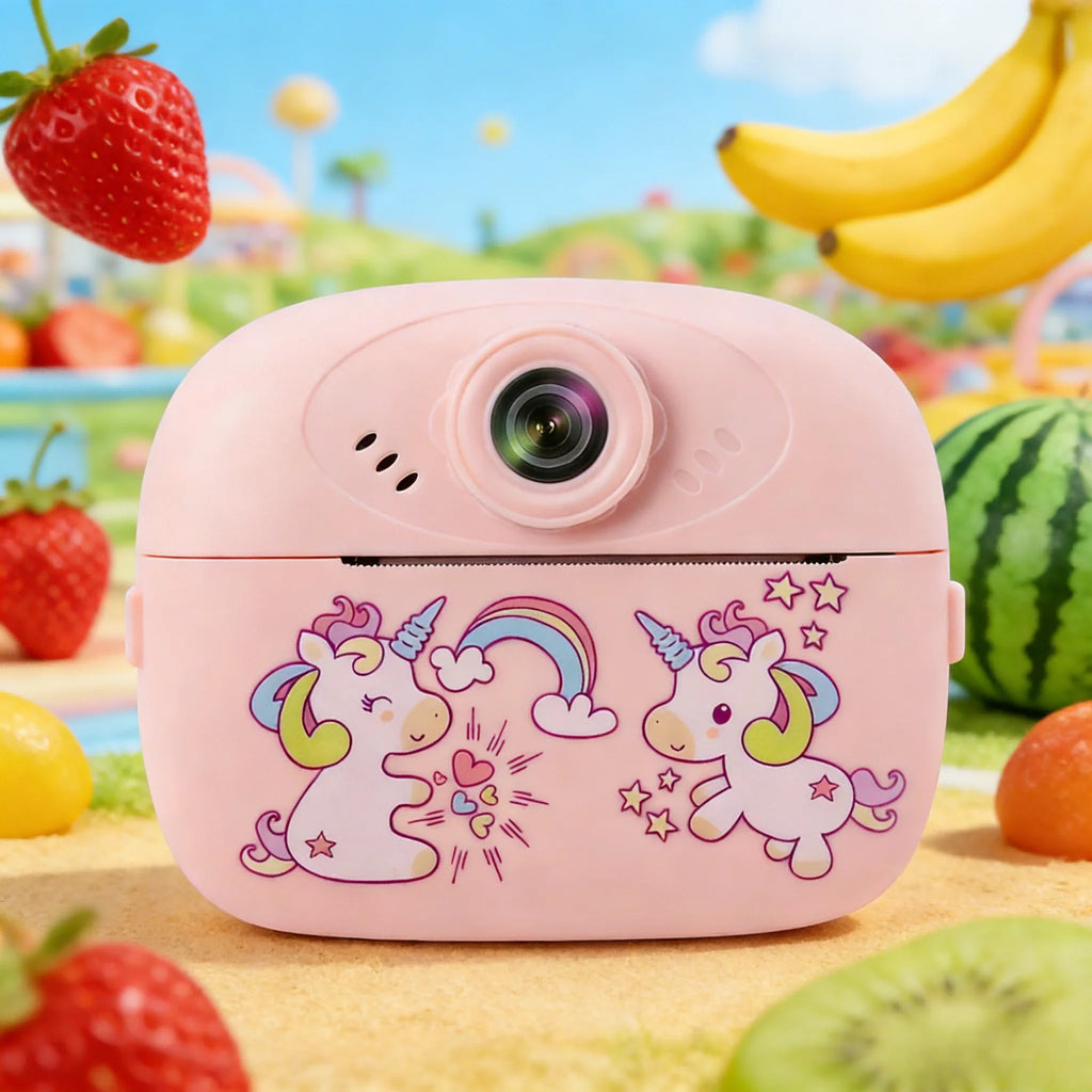 Children's Mini Thermal Print Instant Camera Supports Video Recording, Suitable for Children's Halloween Gifts