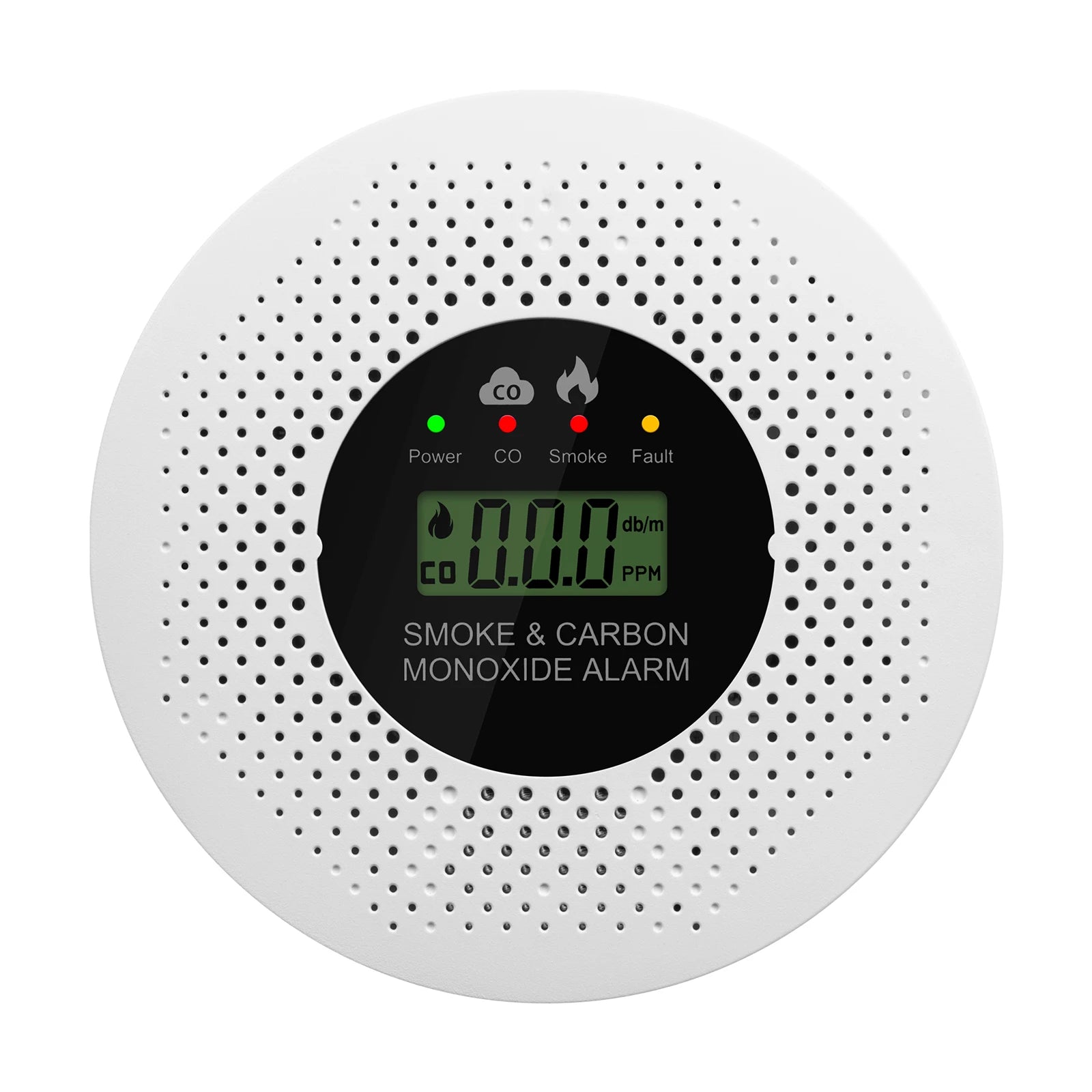 Smoke and Carbon Monoxide Detector with LCD Display Carbon Monoxide Alarm Powered by Battery for House Apartment Kitchen
