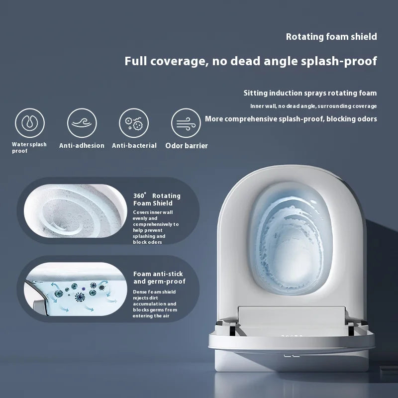 Small Size Intelligent Smart Toilet Floor Mounted Sanitary Ware Save Space Automatic Ceramic P-Trap Remote Control Water S-Trap