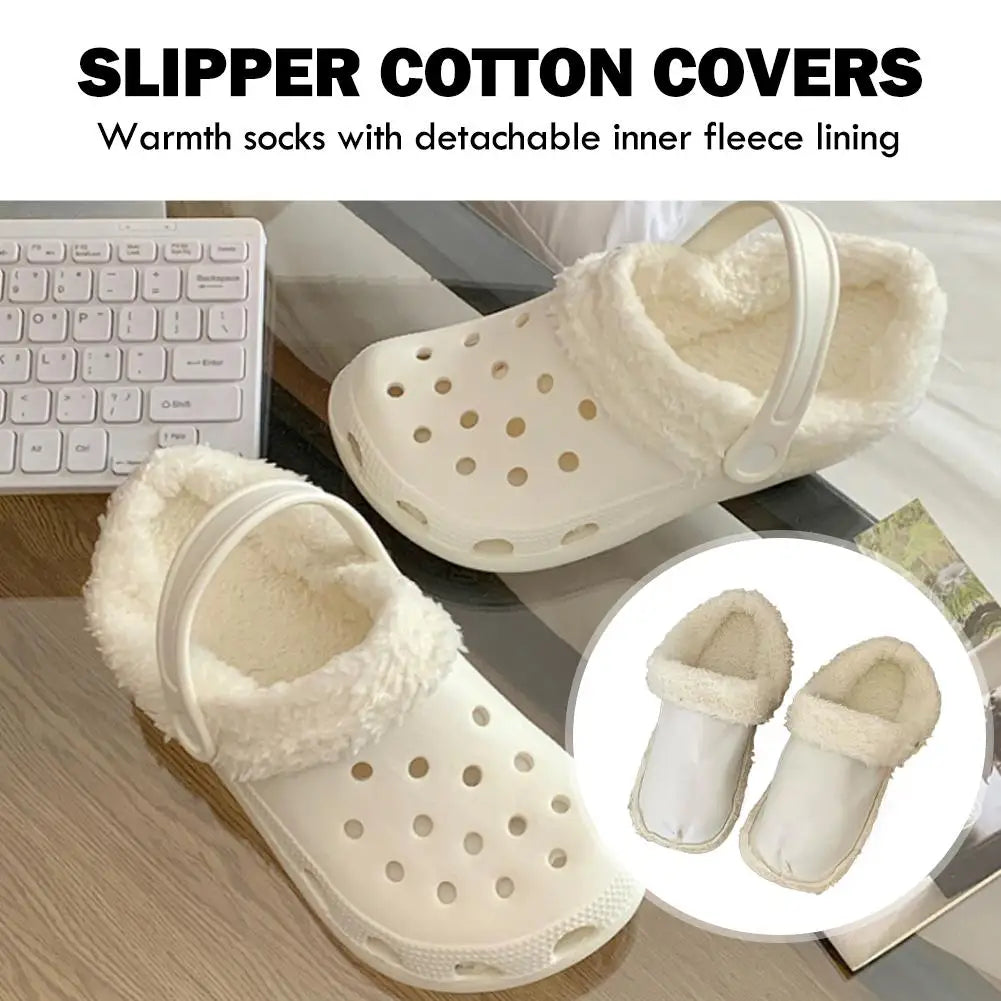 Shoe Cotton Fleece Cover Winter Warm Ankle Sock Shoe Charm Thicken Plush Insole For Women Men Shoe Covers Removable Plush L R0z0