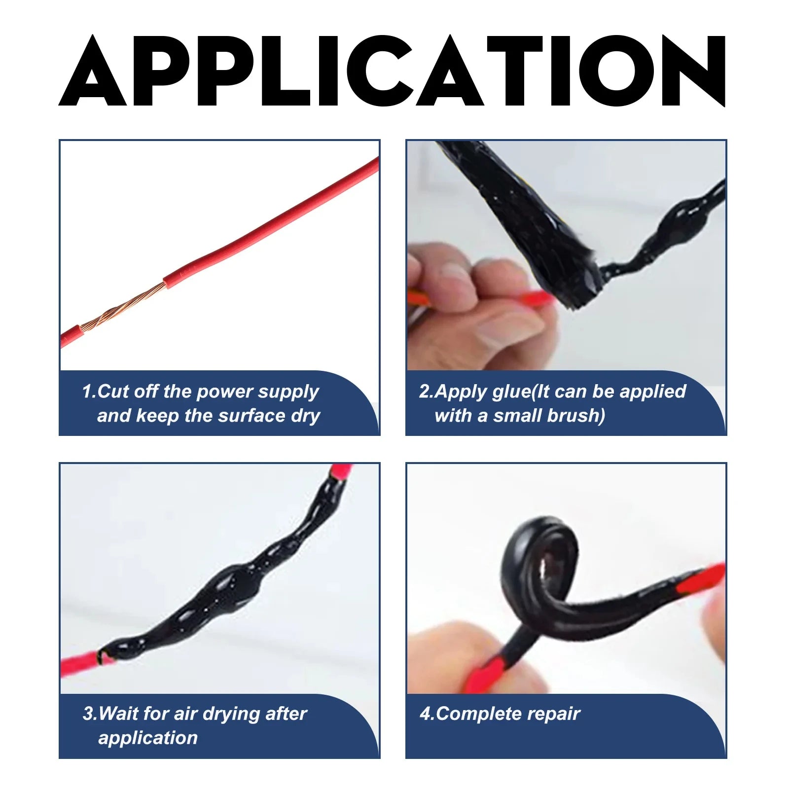 Liquid Electrical Tape Quick-Drying Wire Insulating Glue,Waterproof High-Temp Resistant Rubber for Outdoor Electrical Equipment