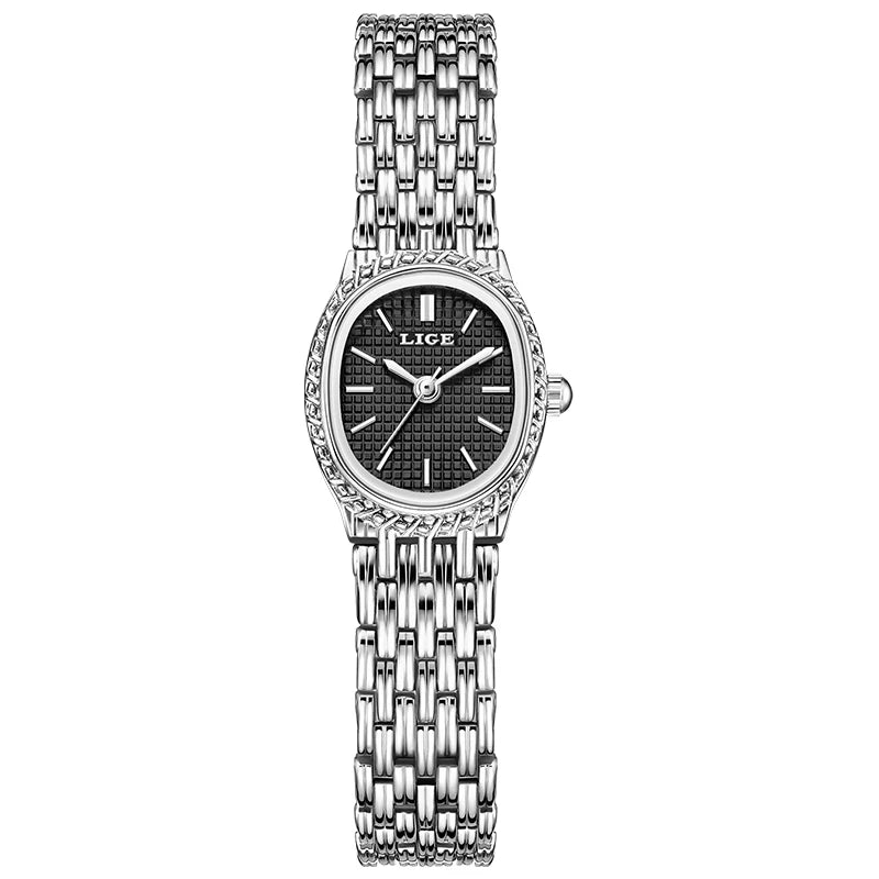 LIGE Fashion Luxury Quartz Woman Watch Elegant Classic Simple Dial Waterproof Stainless Ladies Watches for Women Reloj Mujer+Box