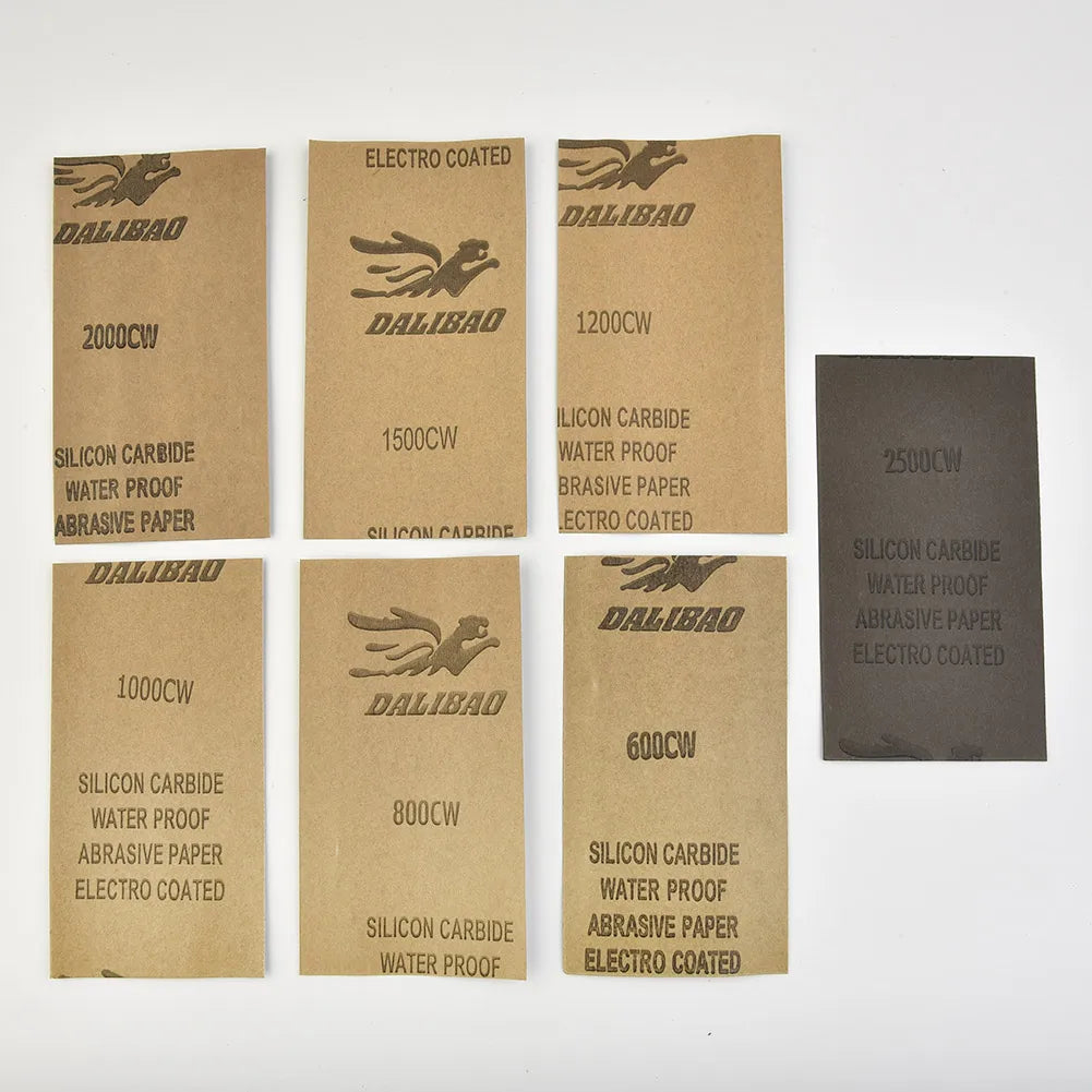 70pcs Wet/Dry Sandpaper 600 800 1000 1200 1500 2000 2500 Grit Waterproof Sandpaper for Automotive Sanding Wood Furniture