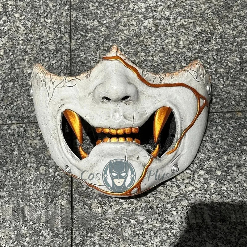 Game Ghost of Yotei Atsu Mask Cosplay Props Half Face Samurai Mask Halloween Party Carnival Decoration For Men Women Accessories