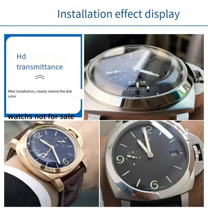 33mm 37mm 40mm Pot Cover Glass For Panerai Glass Sapphire Watch Mirror Mask Glass Convex Accessories Double Dome Glass Lens