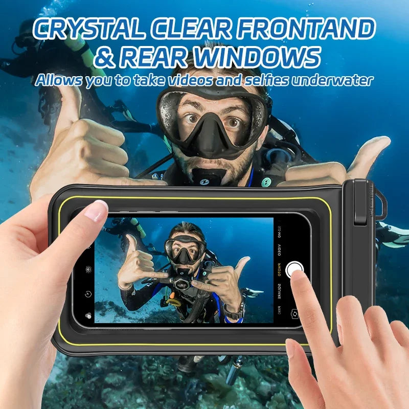 HAISSKY Sponge Float Waterproof Swimming Bags Crossbody Travel Surfing Storage Pouch For iPhone 17 16 Pro Max 15 Samsung Xiaomi