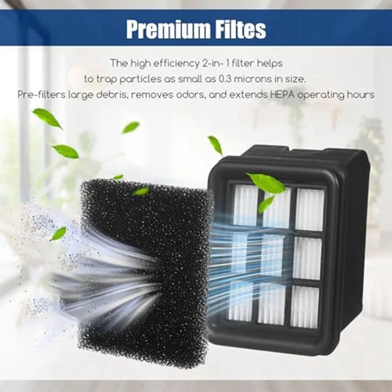 Replacement Brush Roller Filter Set For Bissell HF3 3649A Vacuum Hepa Filters Vacuum Cleaner 2 Multi-Surface Brush Rollers
