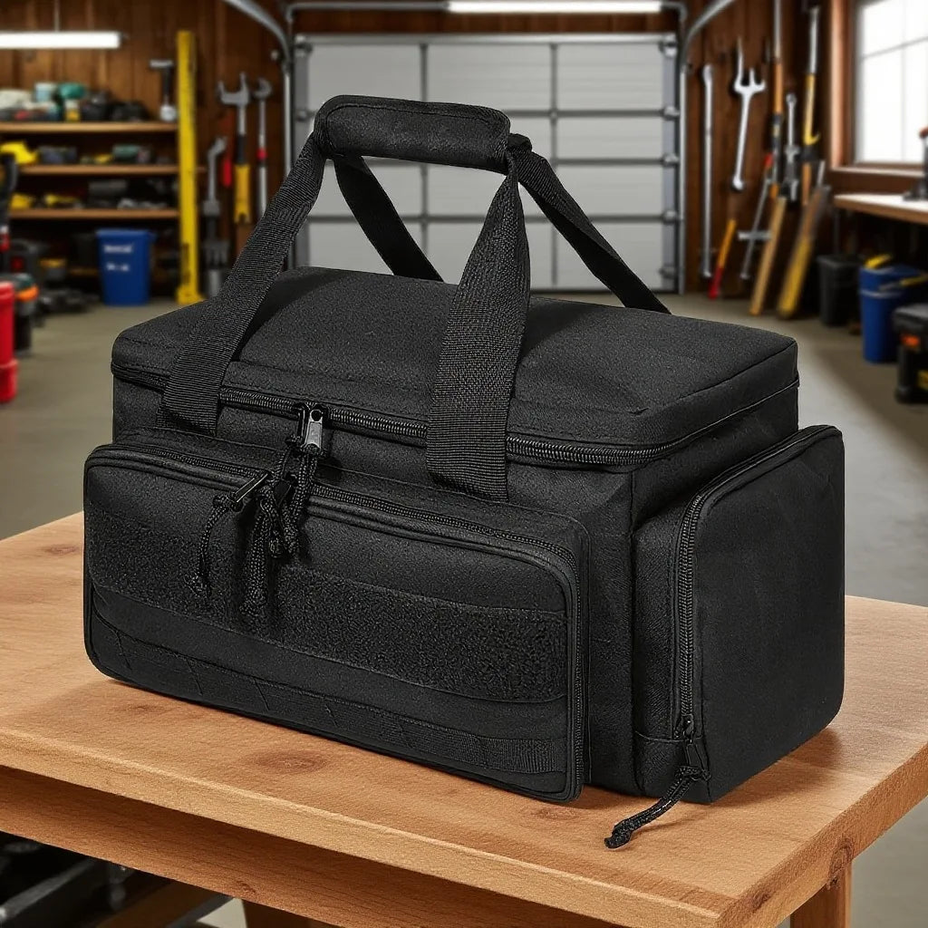 14" Heavy Duty Tactical Tool Bag Non-Slip Base Multipurpose Work Organizer for Handyman, Carpenter, Durable Portable Tool Storage