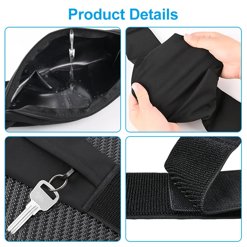 HAISSKY Zipper Waistband Running Bags Men Women Outdoor Sport Reflective Elastic Belt Waist Pack Pouch For iPhone Samsung Xiaomi