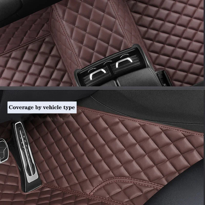 Car Mats For Peugeot 3008 P84 2017~2023 Leather Floor Mat Carpets Protective Pad Rugs Interior Parts Car 2018 2019 automotive tr