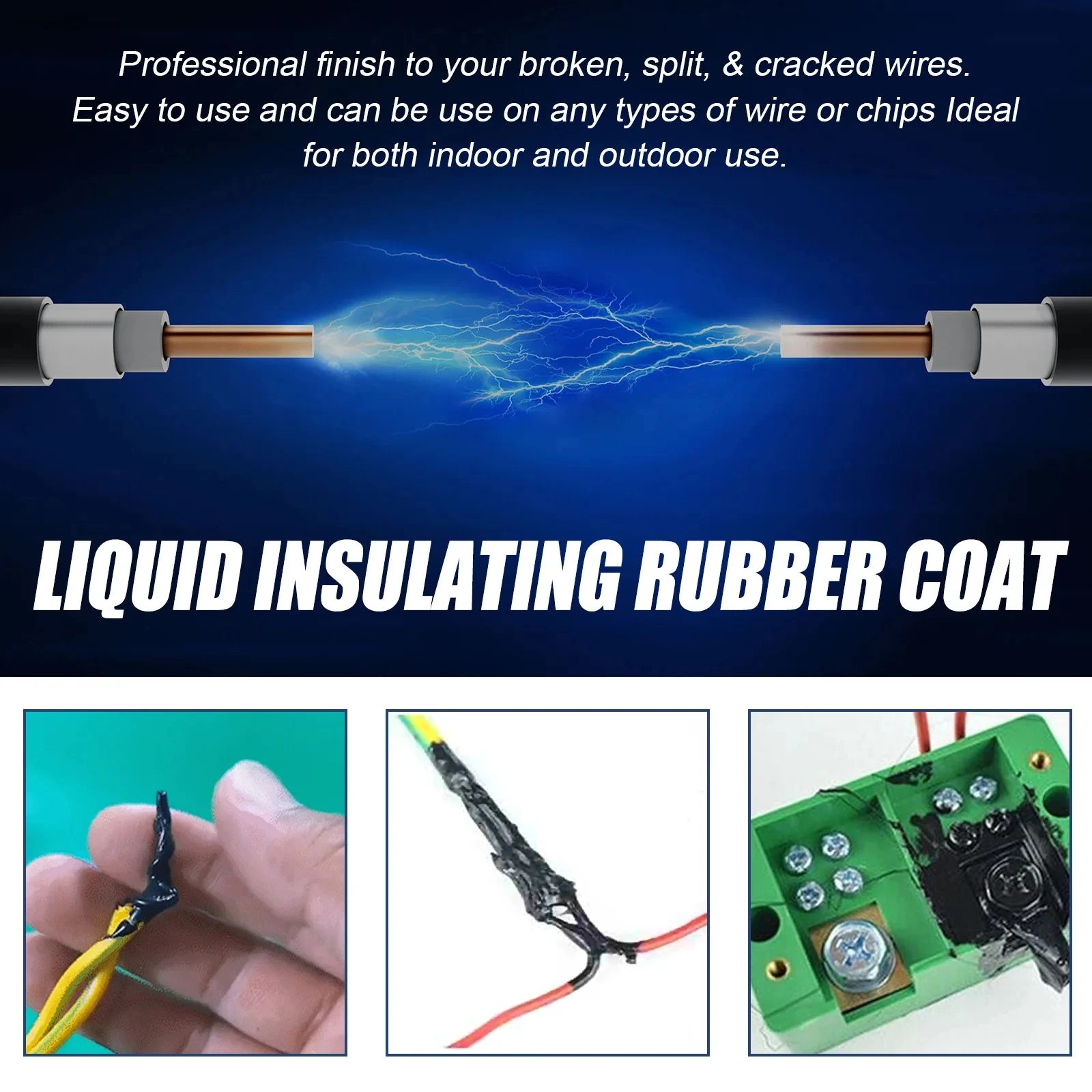 Liquid Electrical Tape Quick-Drying Wire Insulating Glue,Waterproof High-Temp Resistant Rubber for Outdoor Electrical Equipment