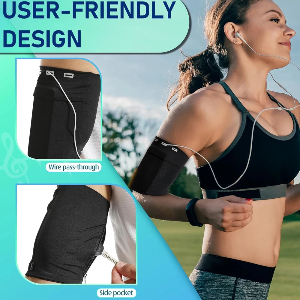 Adjustable Sports Arm Strap - iPhone/Android Phone Holder for Running, Gym - Breathable & Sweatproof