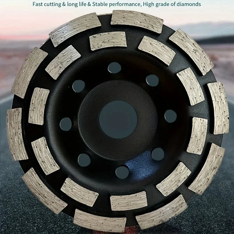 Diamond cup Concrete Grinding wheel 125mm 100mm Double Row Diamond Angle Grinder Cup Disc for Concrete Stone Ceramic Turbo