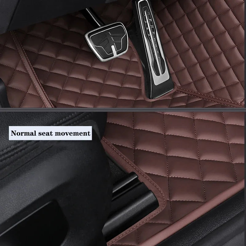 Car Mats For Peugeot 3008 P84 2017~2023 Leather Floor Mat Carpets Protective Pad Rugs Interior Parts Car 2018 2019 automotive tr