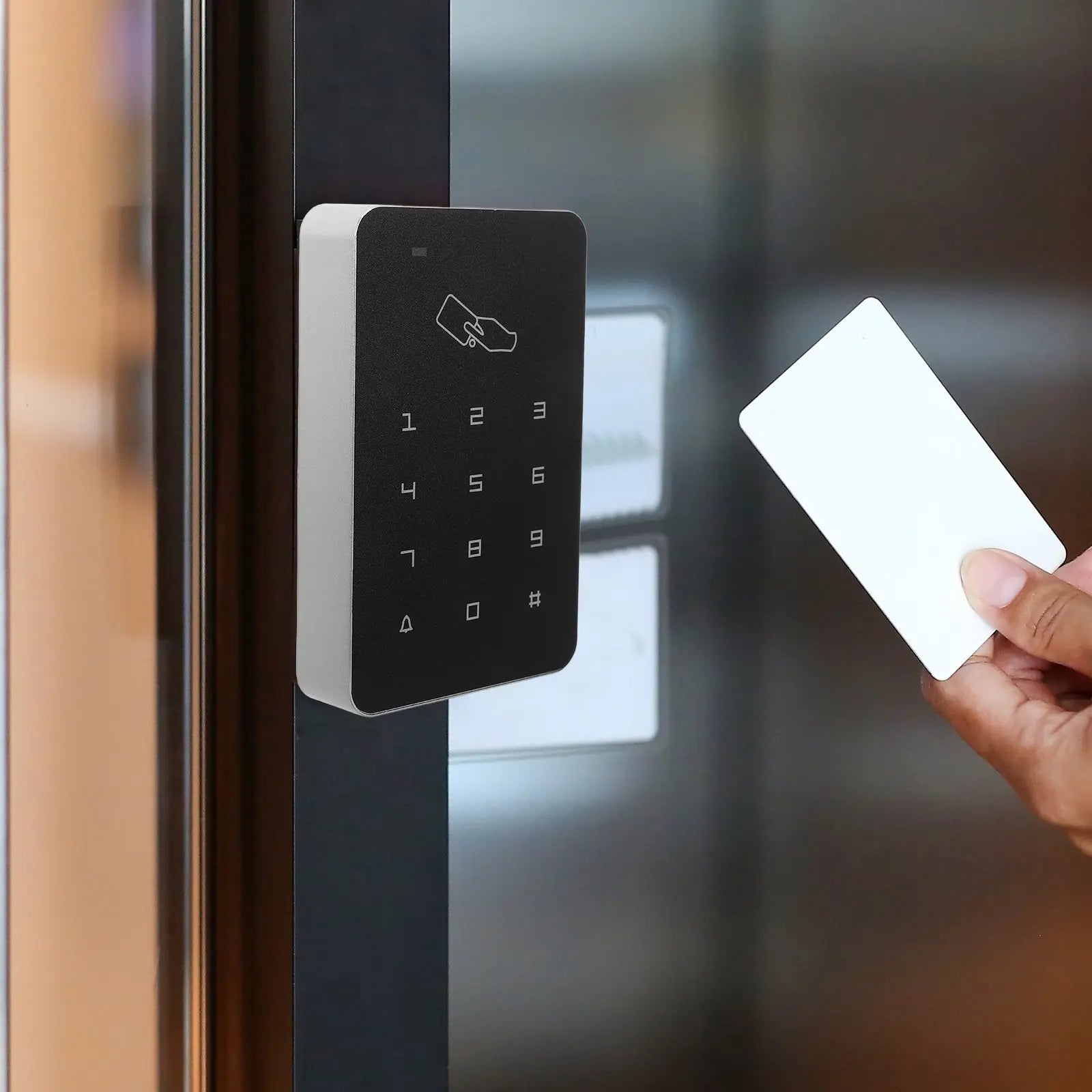 Smart Access Control System Keyless Door Lock With Touch Panel Keypad Card Reader For Gate Garage Entry Outdoor Electronic